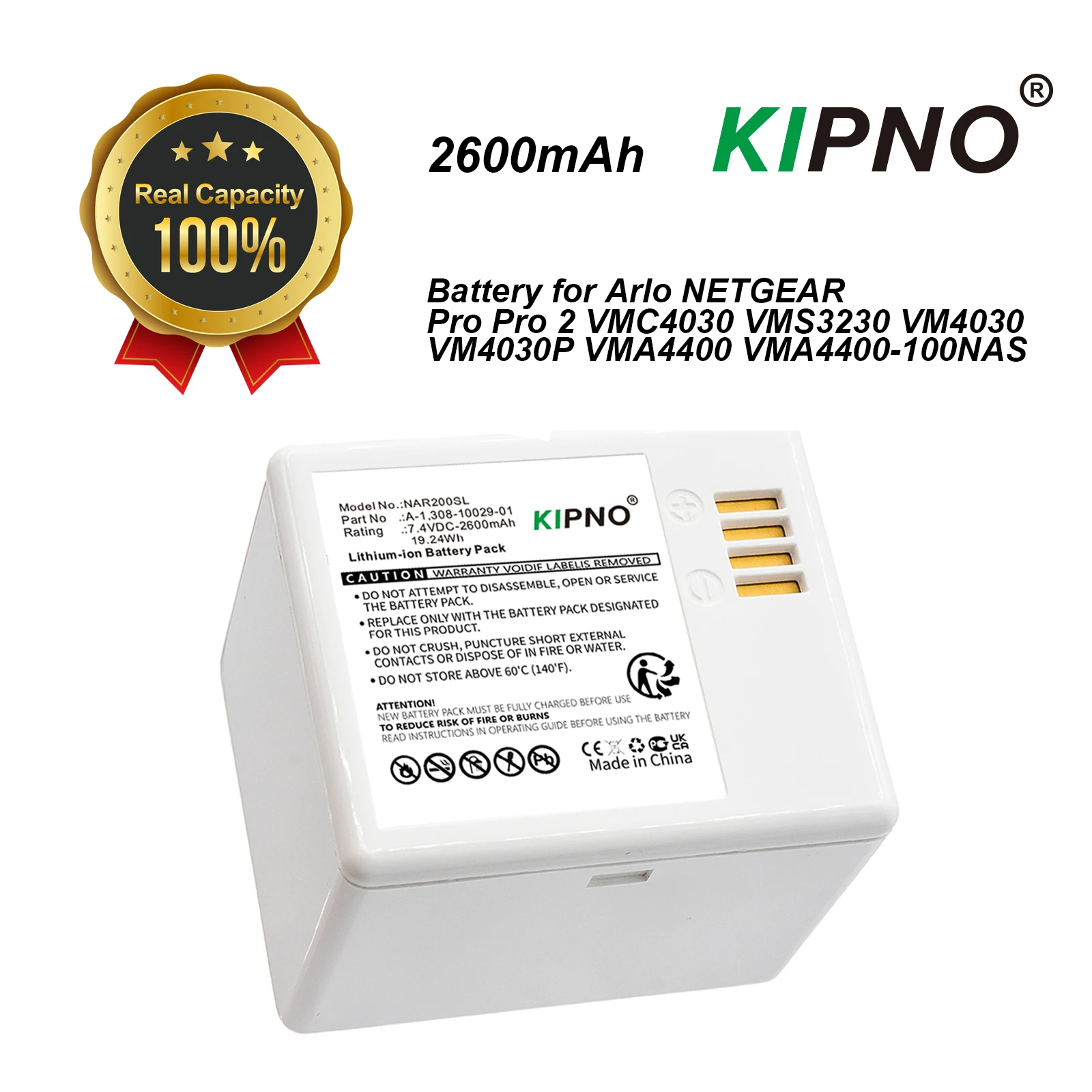 KIPNO 交換用バッテリー A-1 ARLO PRO PR - Home Security Battery Replacement のレビューと価格
